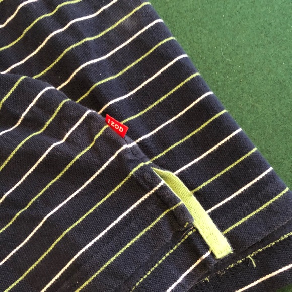 Izod Alternate Stripe Polo Shirt EUC - Picture 6 of 6